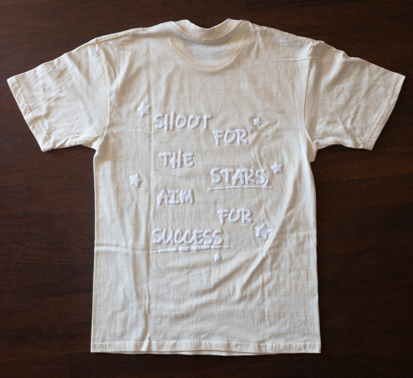 Shoot for the STARS Puff Print T-shirt CREAM