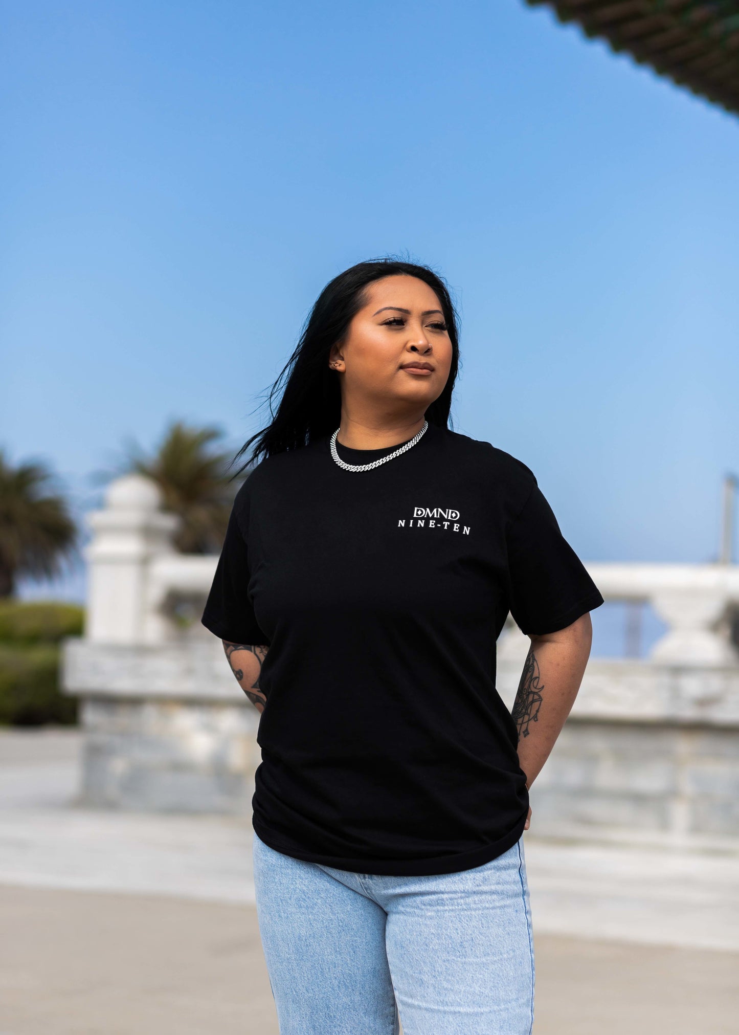 Shoot for the STARS Puff Print T-shirt BLACK