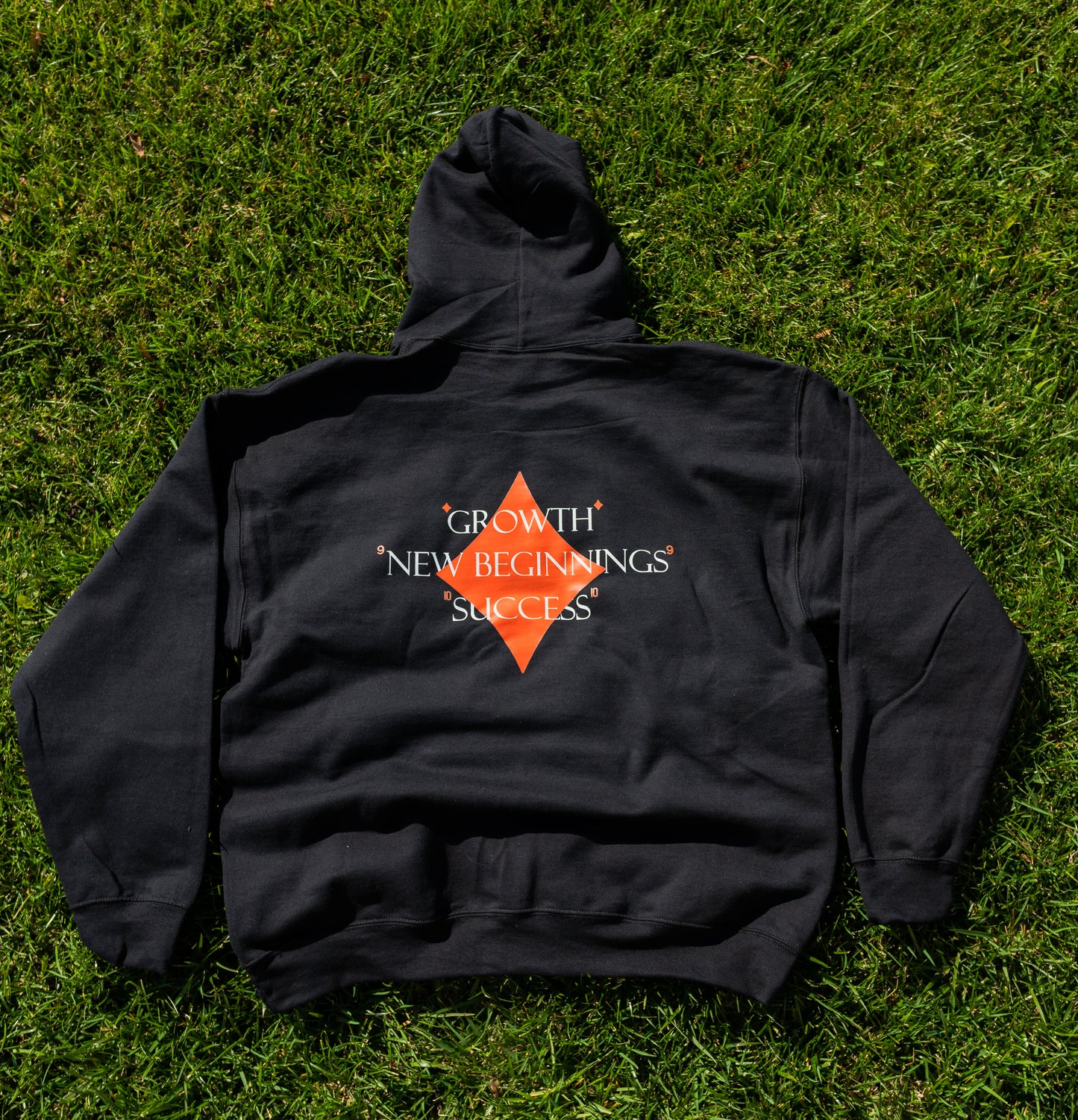 Growth, New Beginnings, Success Fleece Hoodie BLACK